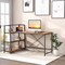 Costway Reversible L Shaped Computer Desk Corner Workstation with 3-Tier Open Shelf
